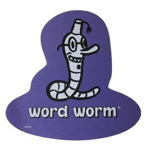 Cranium Hullabaloo Childrens Game Word Worm Purple Foot Mat Floor Pad 2004